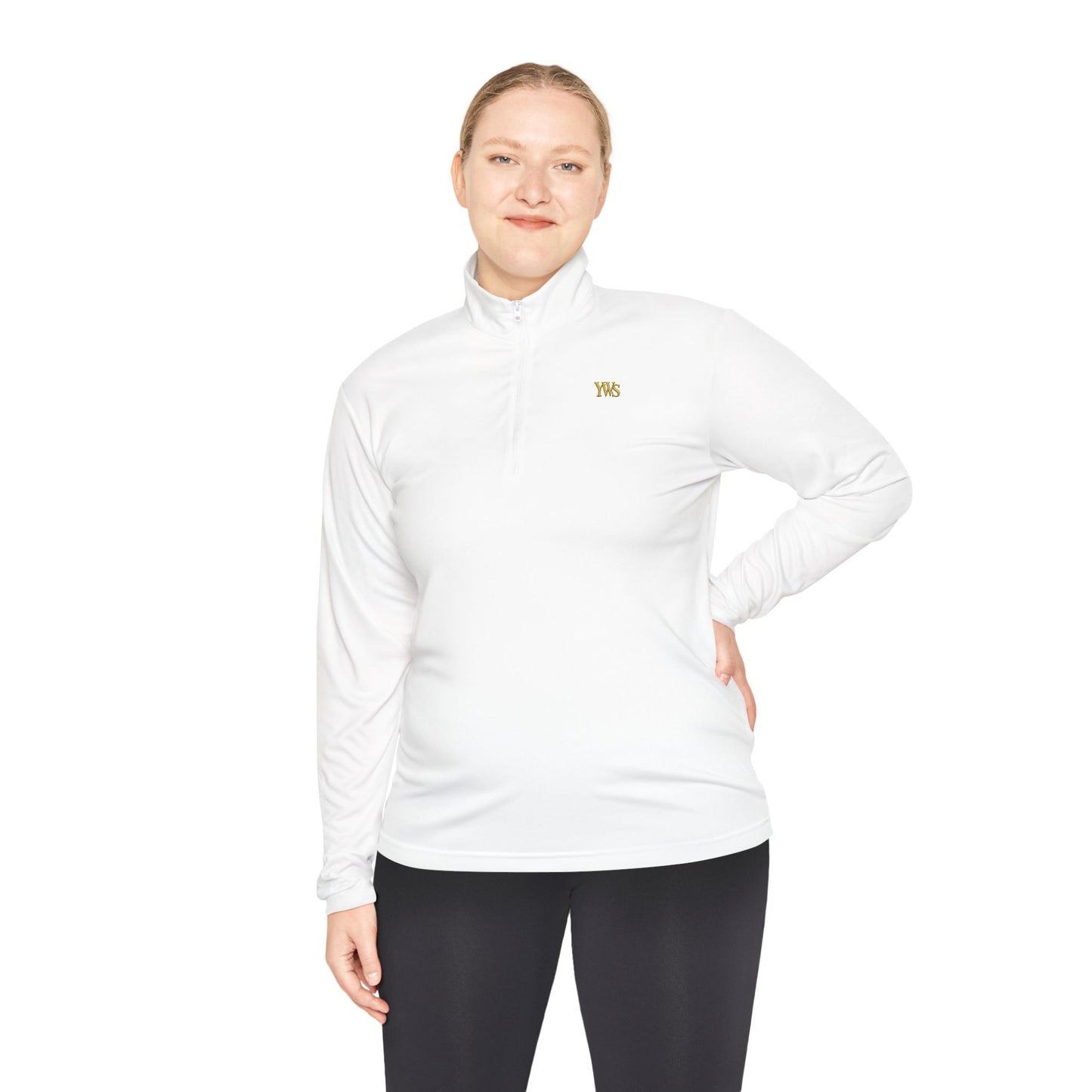 Quarter-Zip Pullover with Scripted Storyback and Vintage Portrait