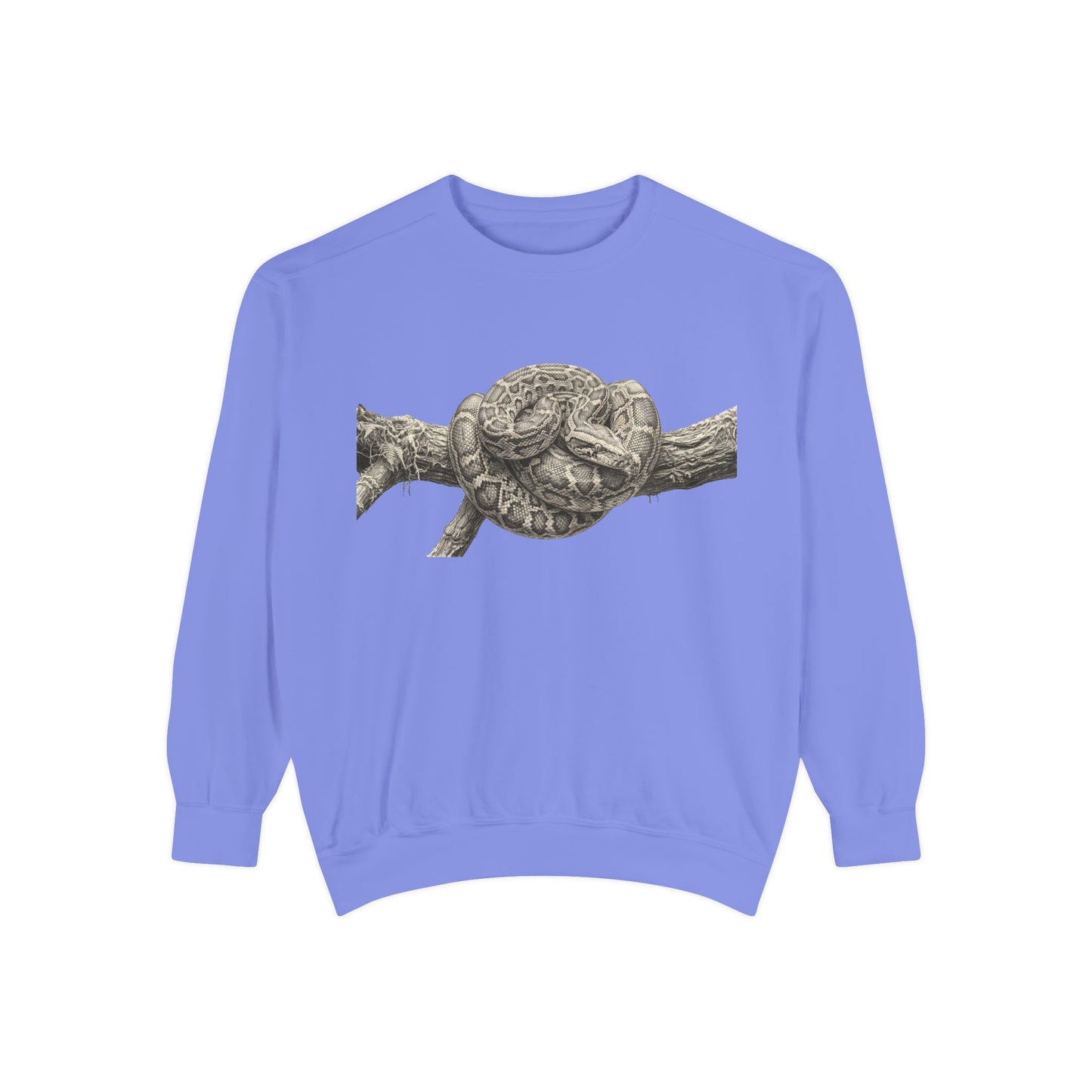 Unisex Garment-Dyed Sweatshirt (Burmese Python)