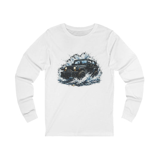 Vintage Off-Road Truck Long Sleeve Tee — Retro 4x4 Splash Graphic