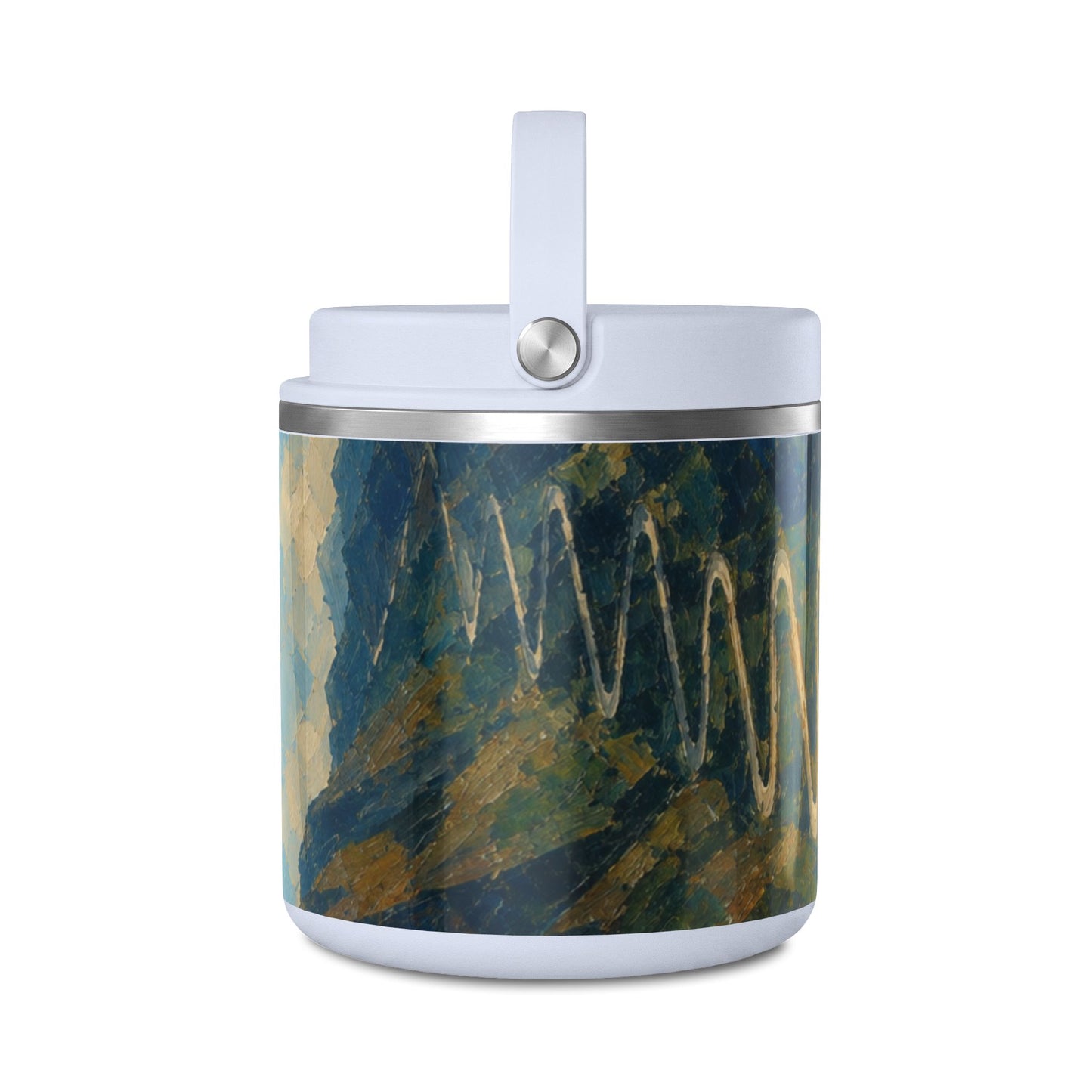 25oz Insulated Food Jar — Abstract Art Ledo road (Burma)