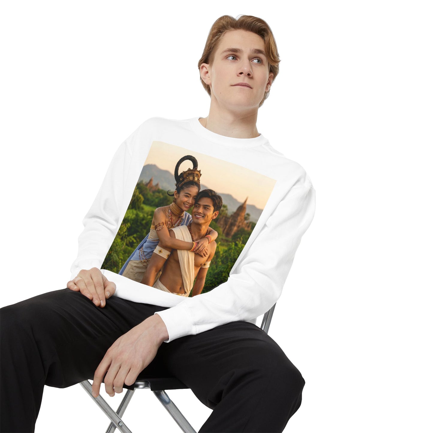 Couple Portrait Sweatshirt — Romantic Travel Photo Crewneck