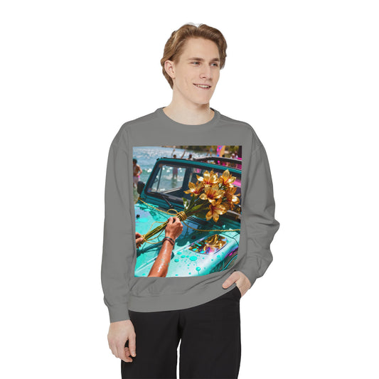 Sweatshirt — Tropical Parade Car Floral Photo Print