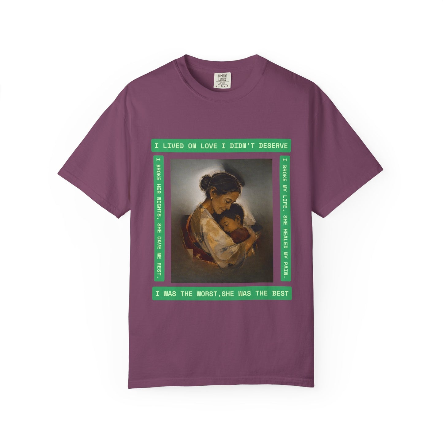T-Shirt — 'I Lived on Love I Didn’t Deserve' Mother & Child Art Tee