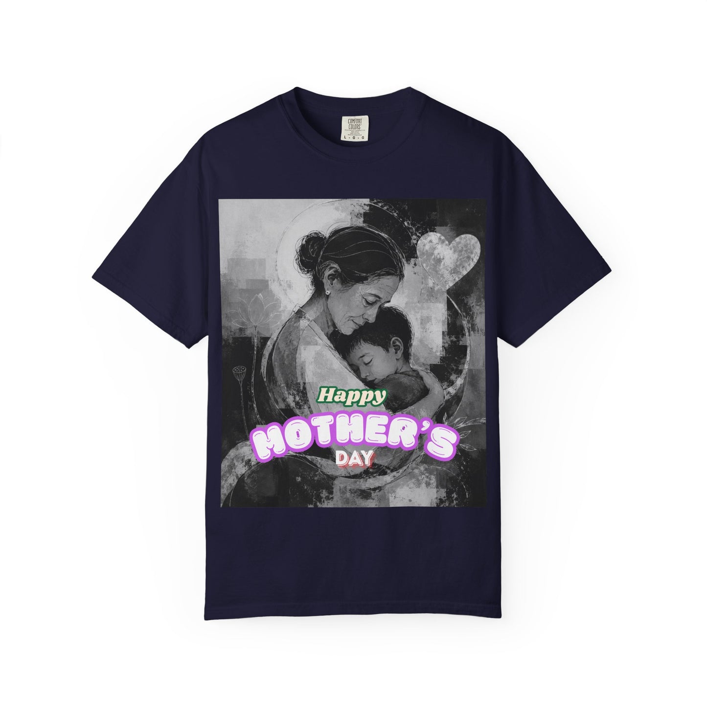 Mother's Day T-Shirt - Vintage Mother & Baby Portrait with "Happy Mother's Day"