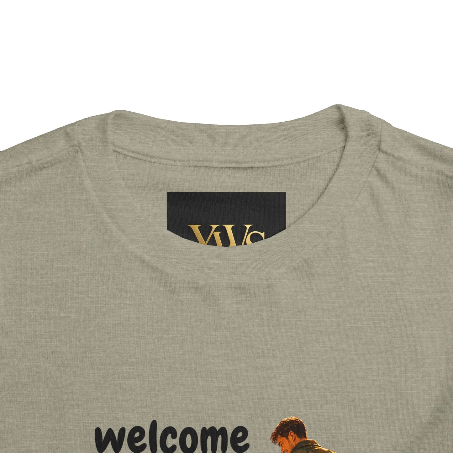 Toddler Tee — "Welcome Little One" Father & Daughter Walk Graphic