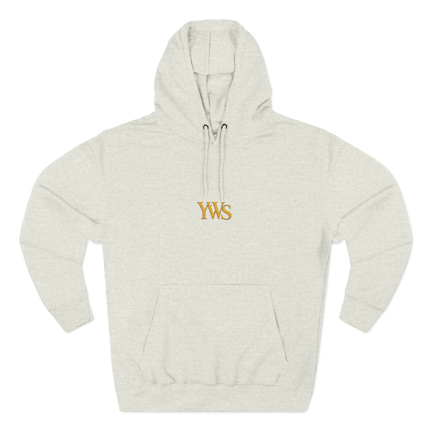 Hoodie — Minimal Gold YWS Monogram Fleece Hoodie