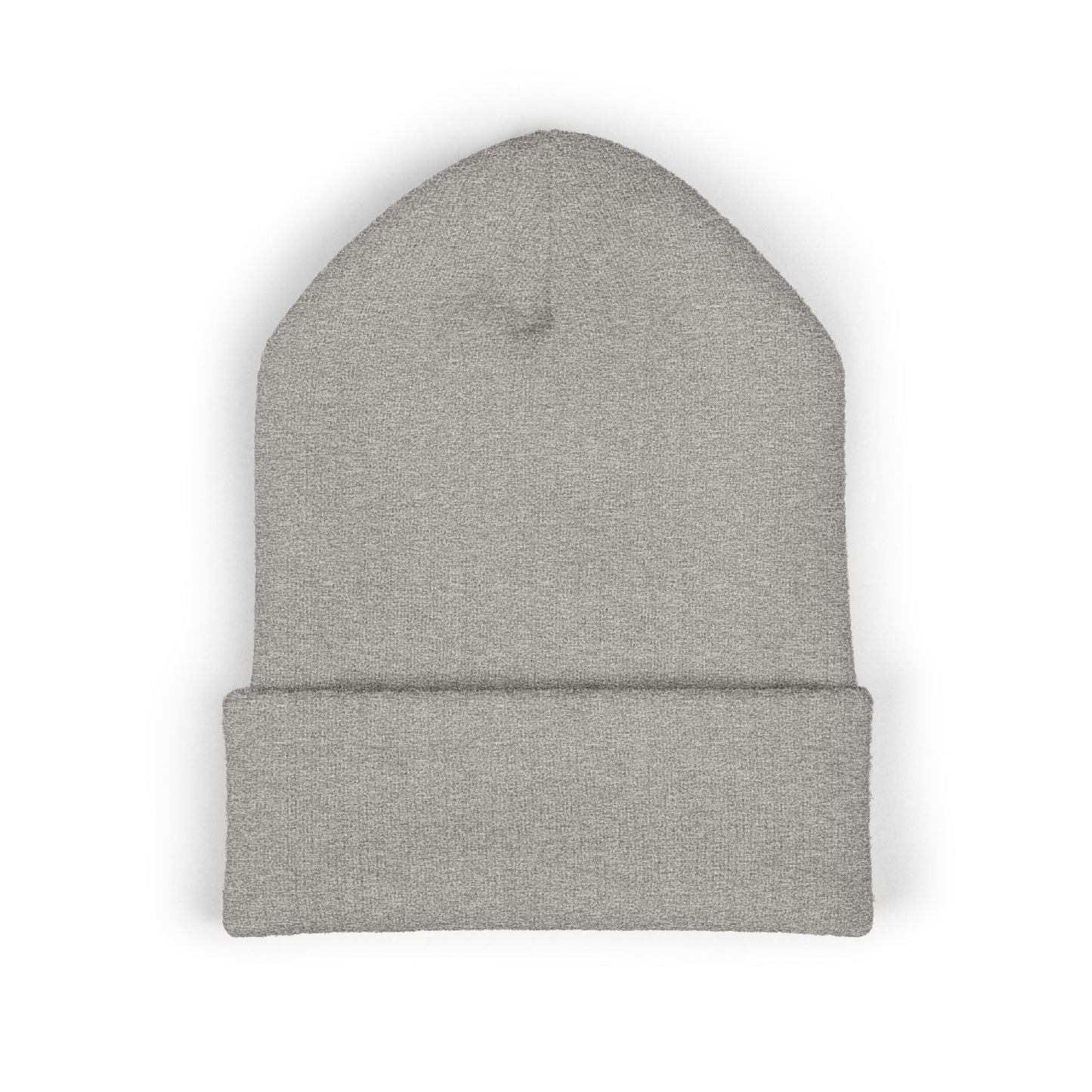 Embroidered Portrait Cuffed Beanie – Minimal Artist Face Knit Hat