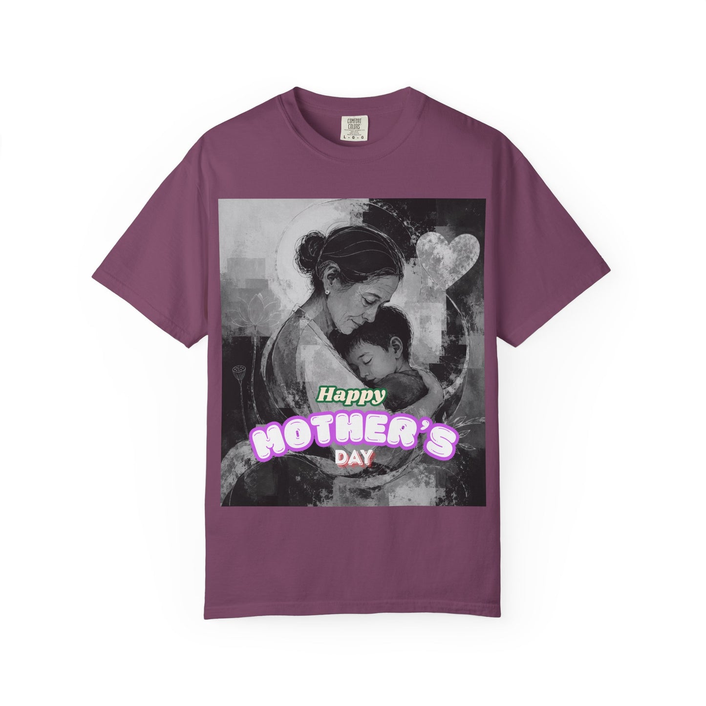 Mother's Day T-Shirt - Vintage Mother & Baby Portrait with "Happy Mother's Day"