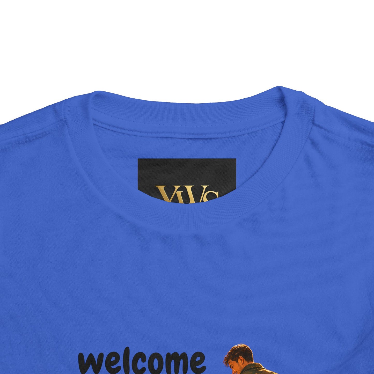 Toddler Tee — "Welcome Little One" Father & Daughter Walk Graphic