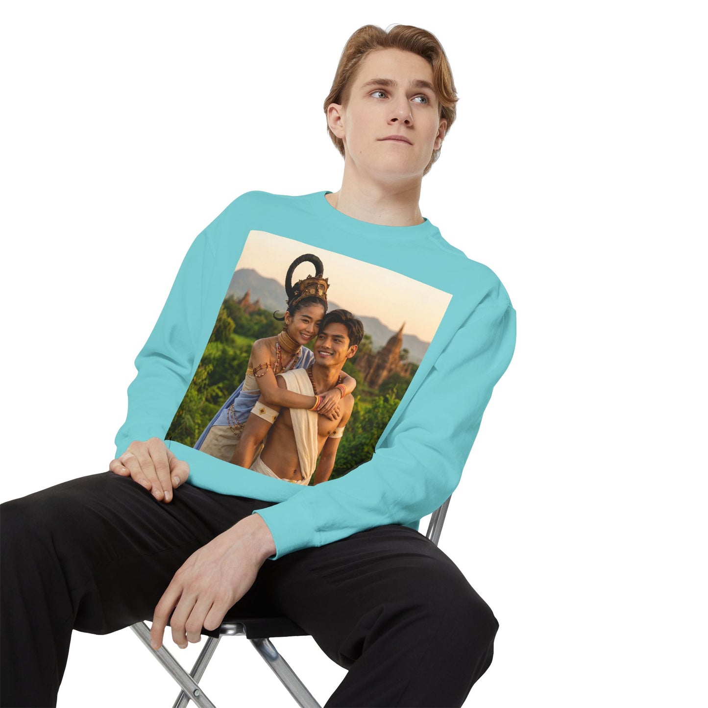 Couple Portrait Sweatshirt — Romantic Travel Photo Crewneck