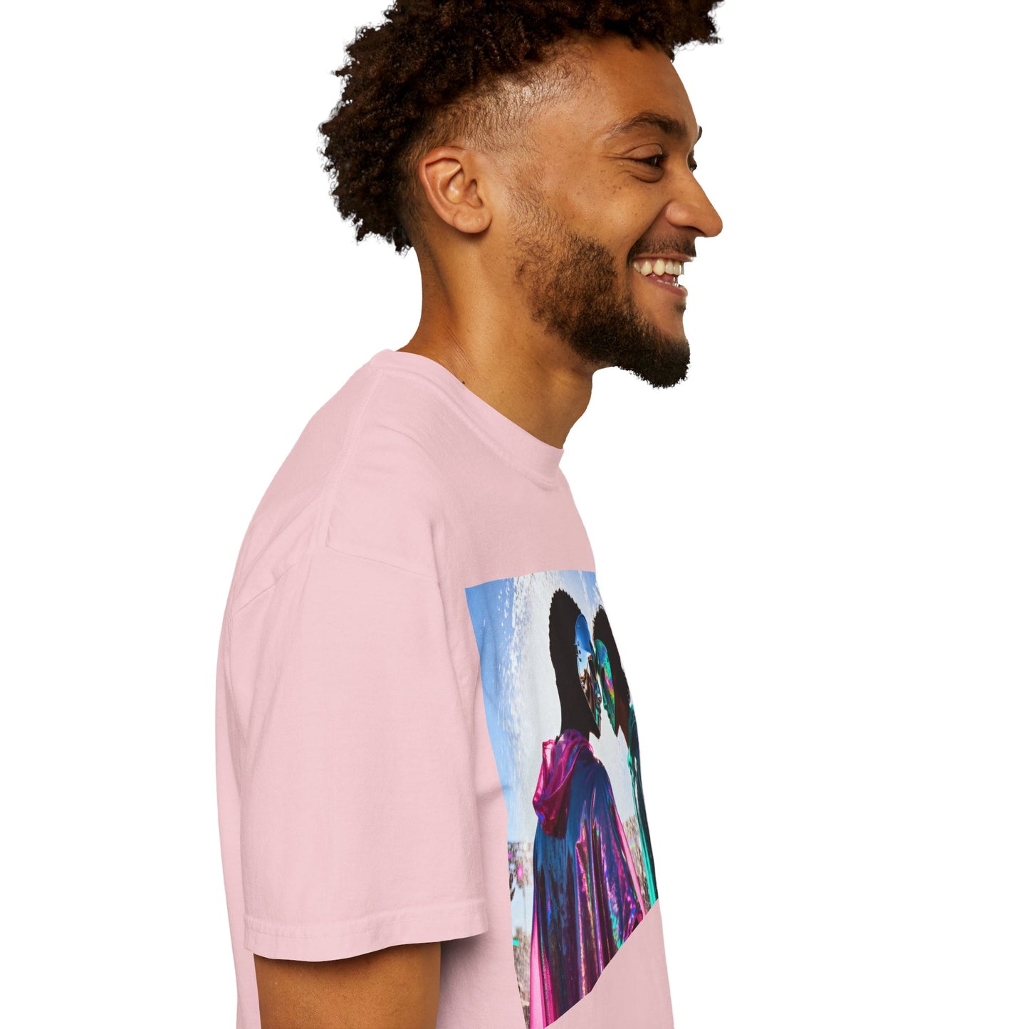 Rave Lovers Graphic T-Shirt — Neon Festival Couple Print