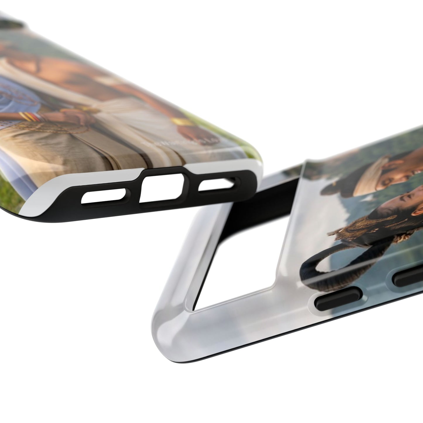 Phone Case — Romantic Couple Photo Print, Tropical Temple Landscape Protective Cover