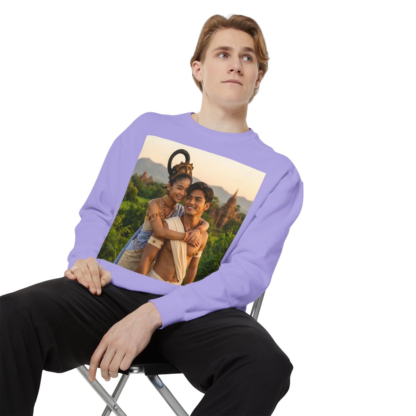 Couple Portrait Sweatshirt — Romantic Travel Photo Crewneck