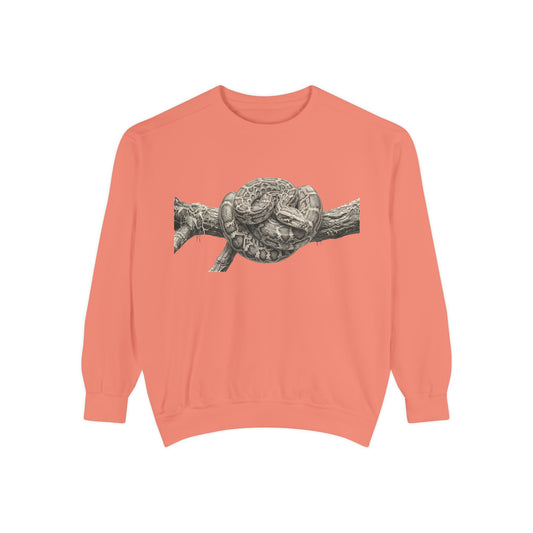 Unisex Garment-Dyed Sweatshirt (Burmese Python)