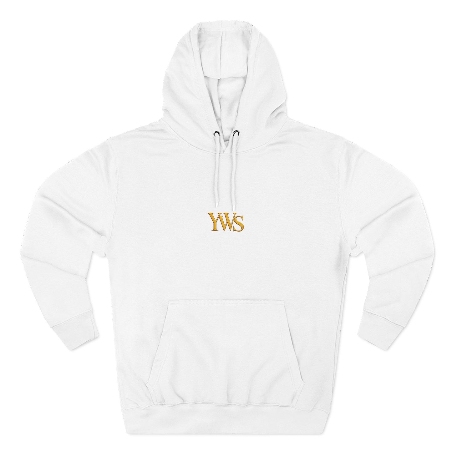 Hoodie — Minimal Gold YWS Monogram Fleece Hoodie