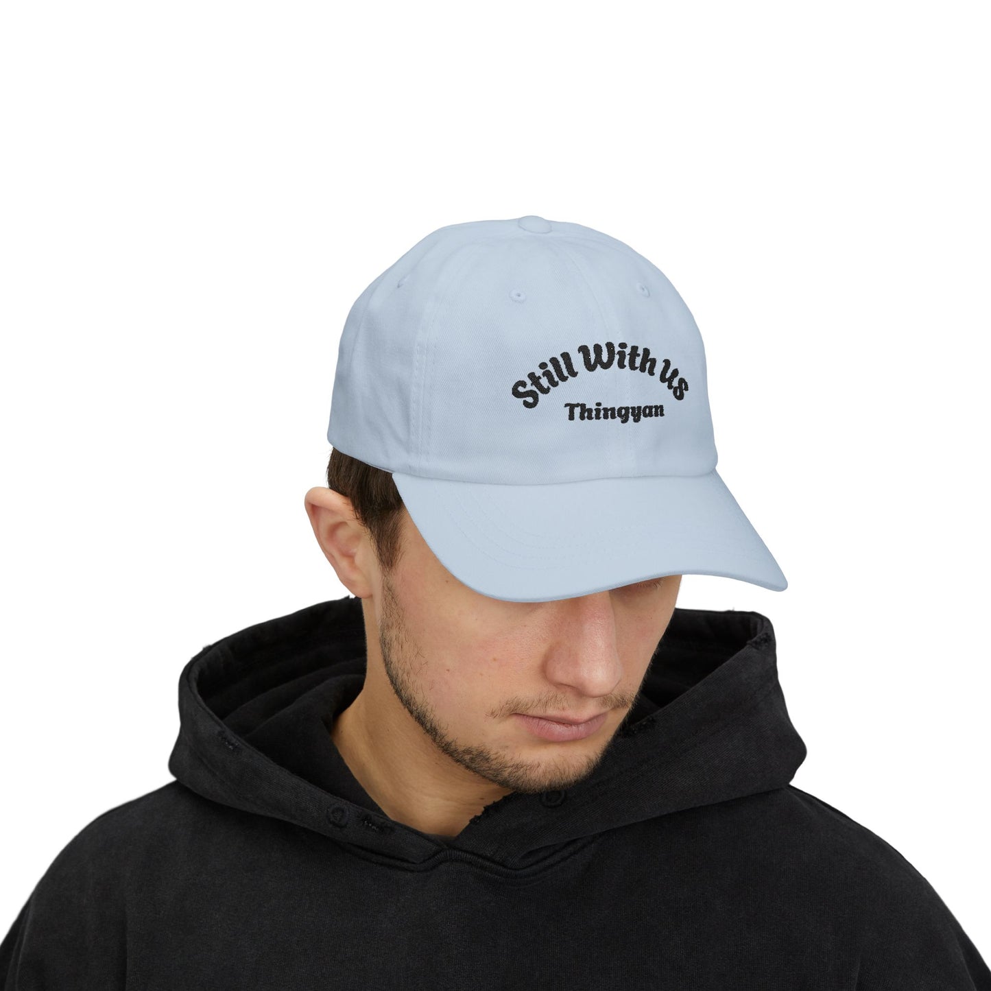 Still With Us Dad Cap — Embroidered 'Still With Us' & 'rws' White Baseball Hat