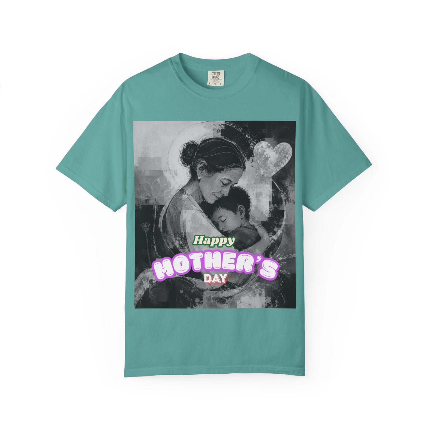 Mother's Day T-Shirt - Vintage Mother & Baby Portrait with "Happy Mother's Day"