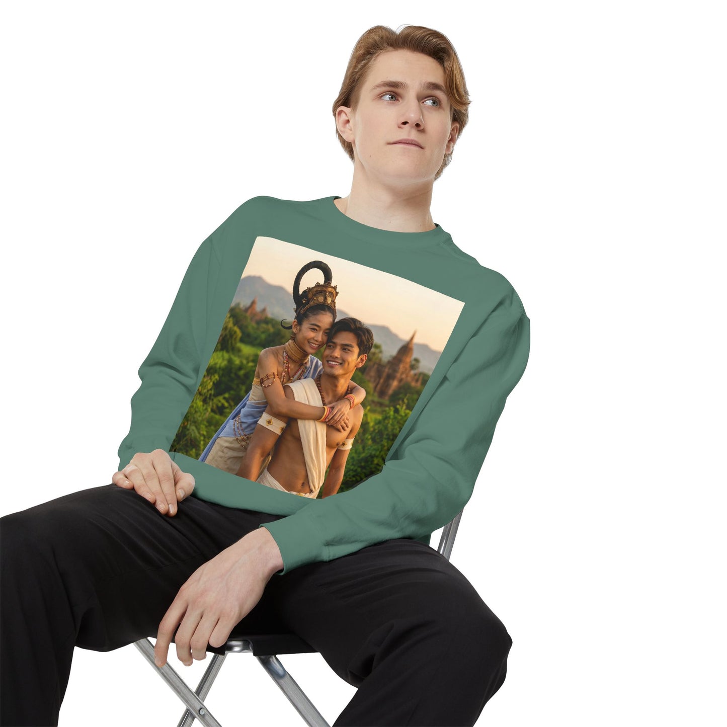 Couple Portrait Sweatshirt — Romantic Travel Photo Crewneck