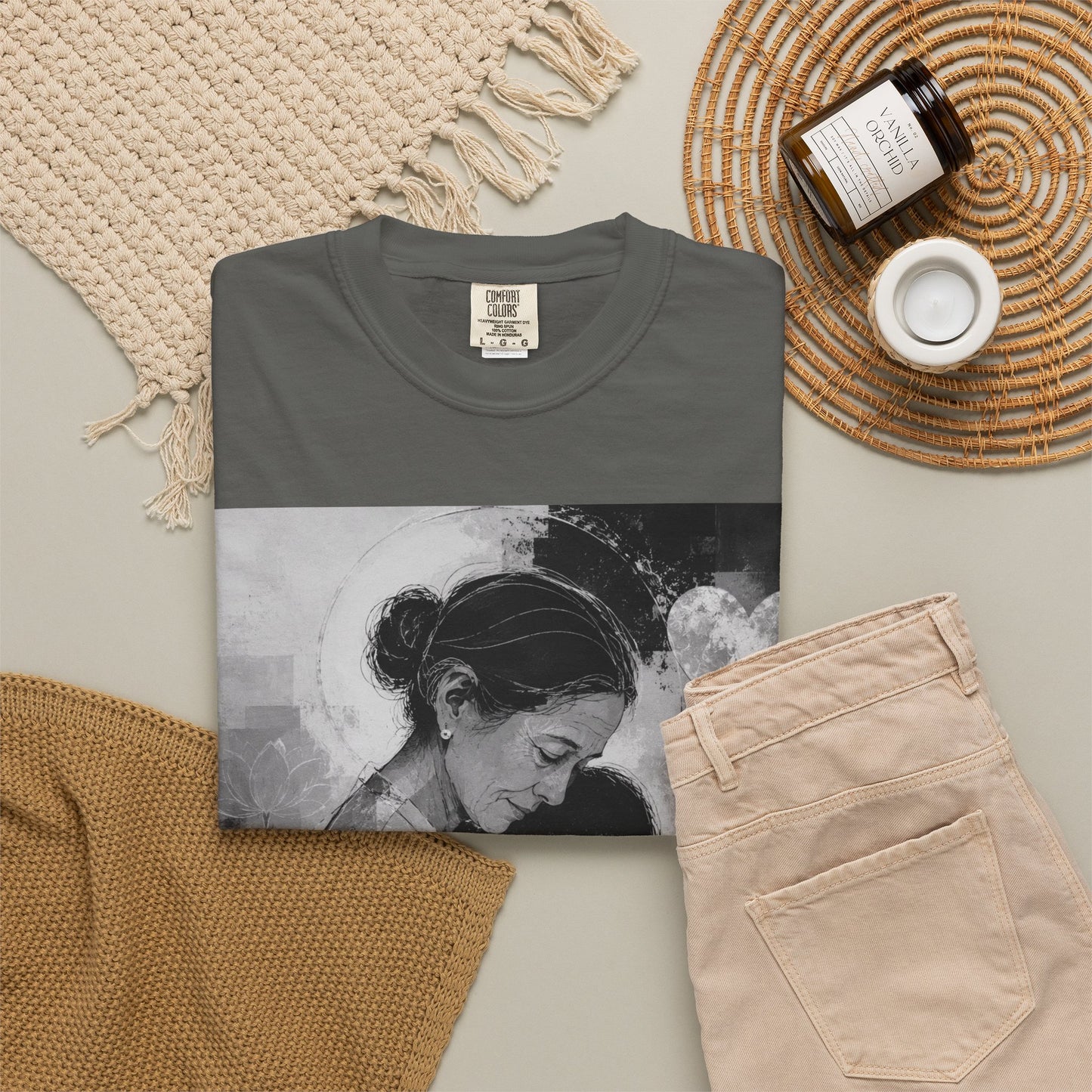 Mother's Day T-Shirt - Vintage Mother & Baby Portrait with "Happy Mother's Day"
