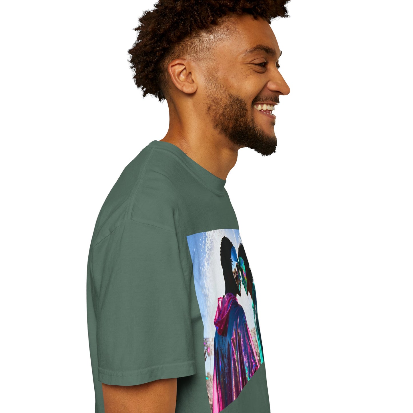 Rave Lovers Graphic T-Shirt — Neon Festival Couple Print