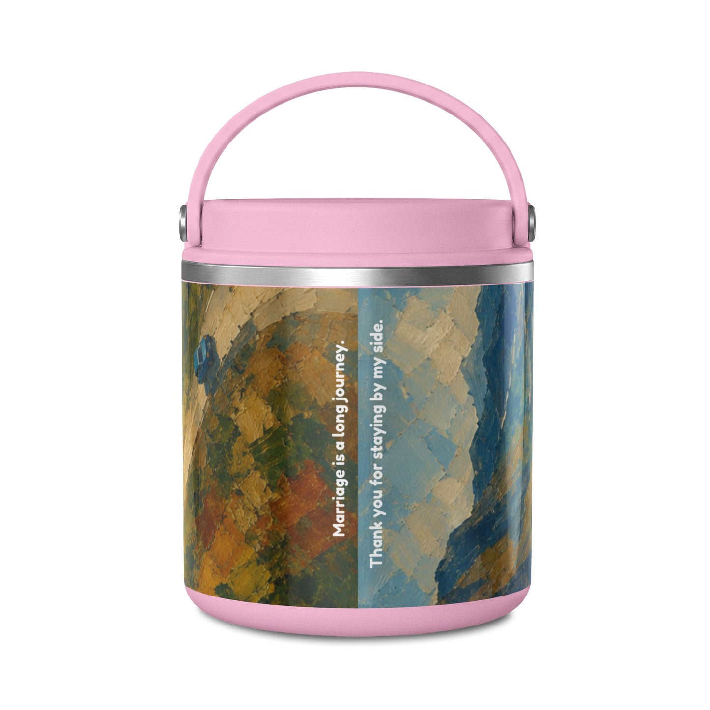 25oz Insulated Food Jar — Abstract Art Ledo road (Burma)