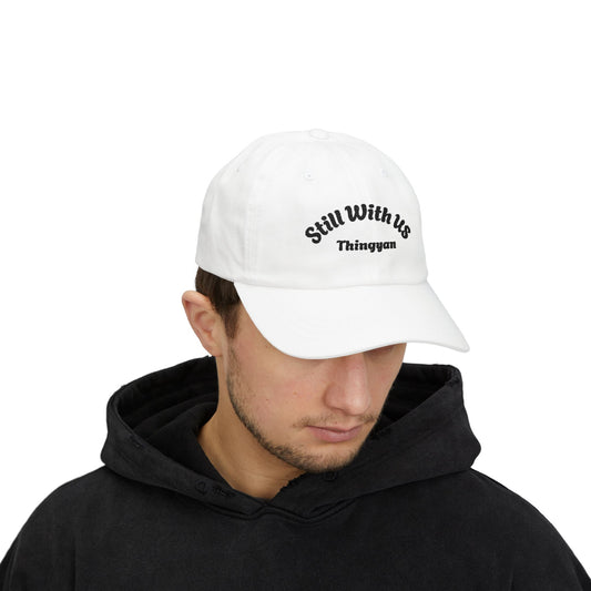 Still With Us Dad Cap — Embroidered 'Still With Us' & 'rws' White Baseball Hat