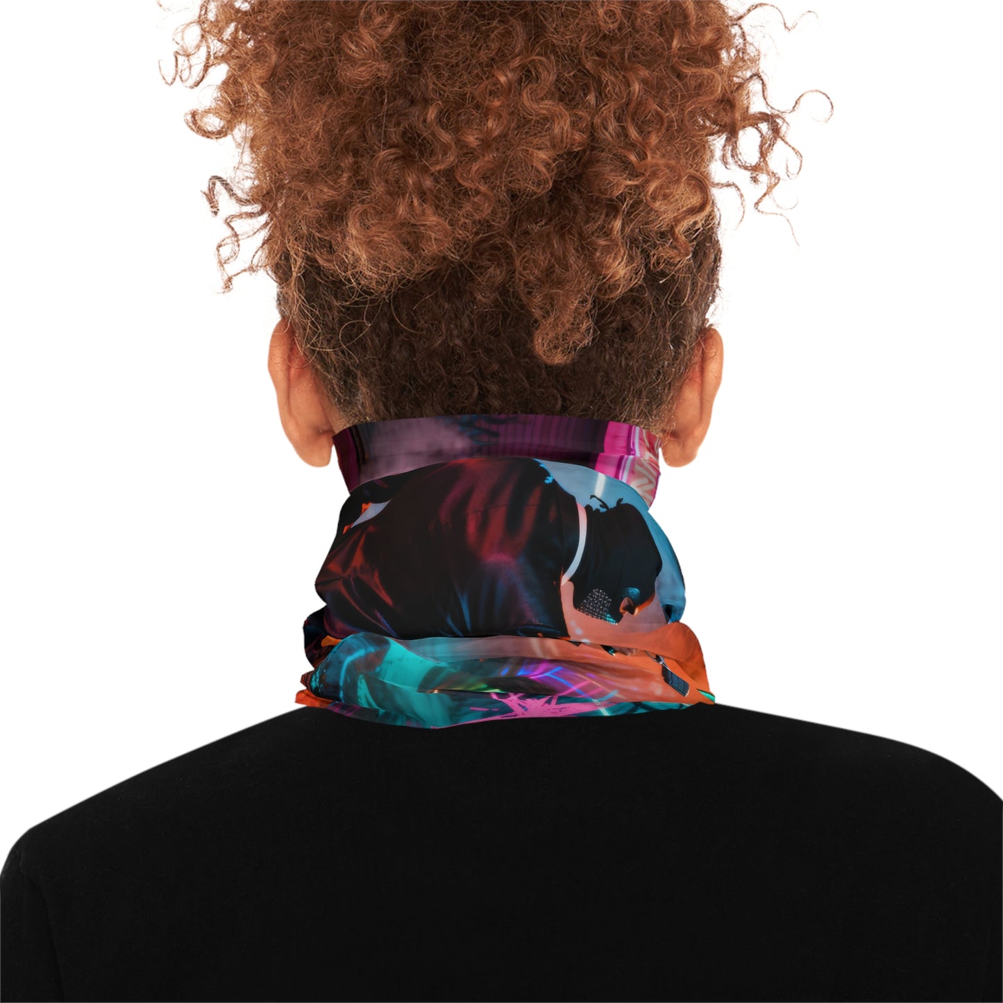 Neck Gaiter — Retro Neon Street Shooter Design ("Tningyan")