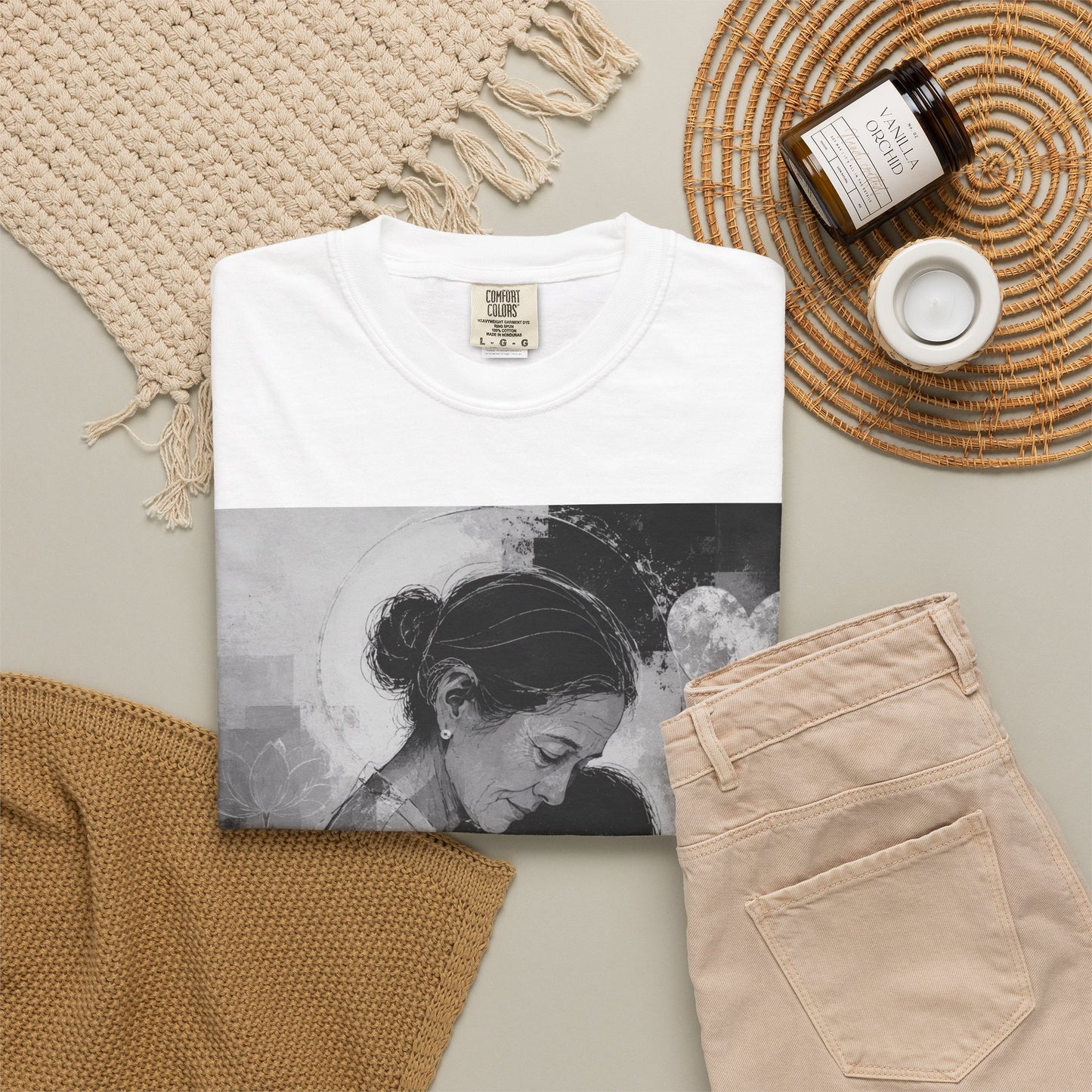 Mother's Day T-Shirt - Vintage Mother & Baby Portrait with "Happy Mother's Day"