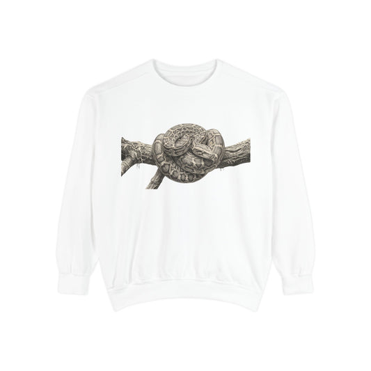 Unisex Garment-Dyed Sweatshirt (Burmese Python)