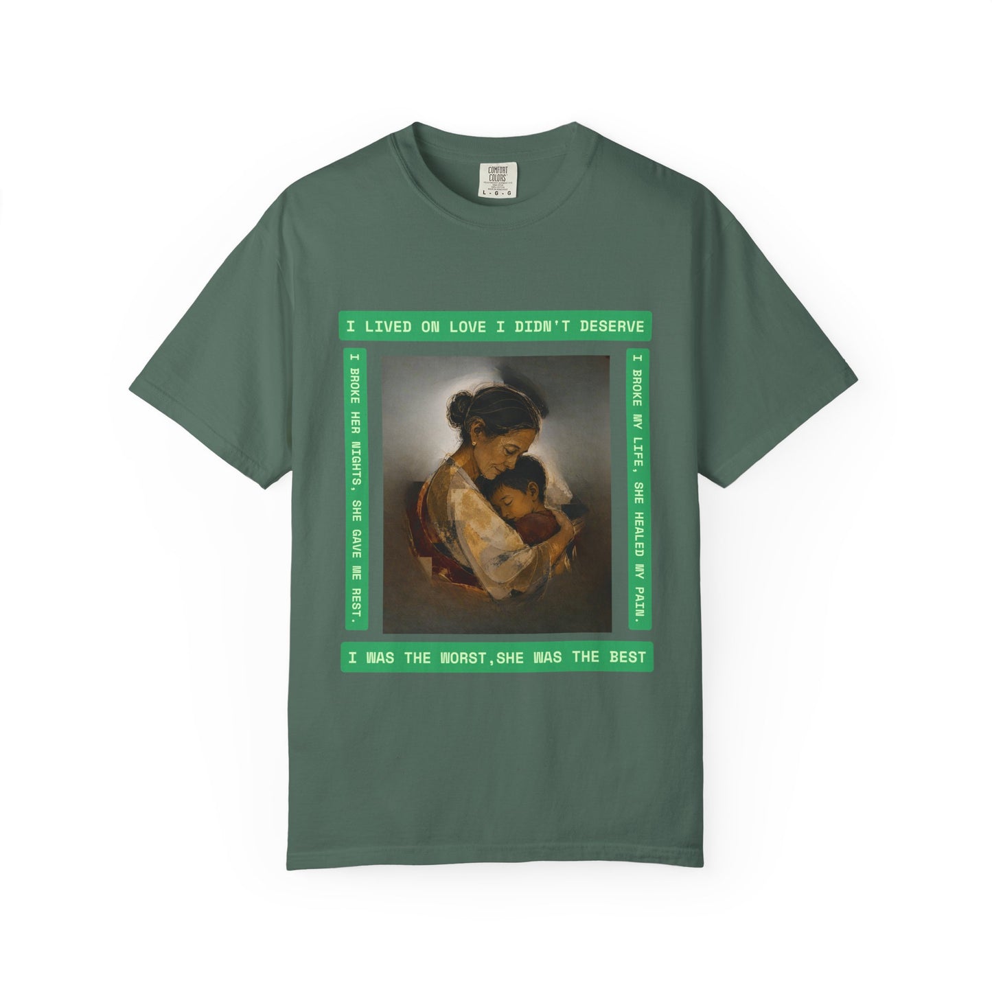 T-Shirt — 'I Lived on Love I Didn’t Deserve' Mother & Child Art Tee