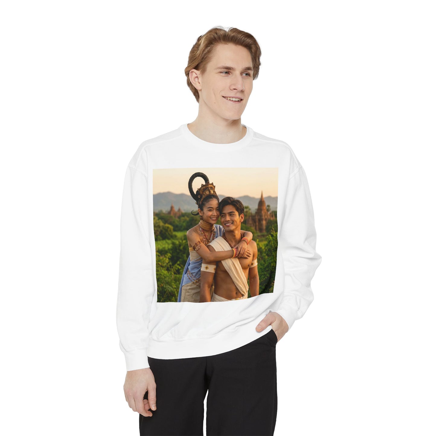 Couple Portrait Sweatshirt — Romantic Travel Photo Crewneck