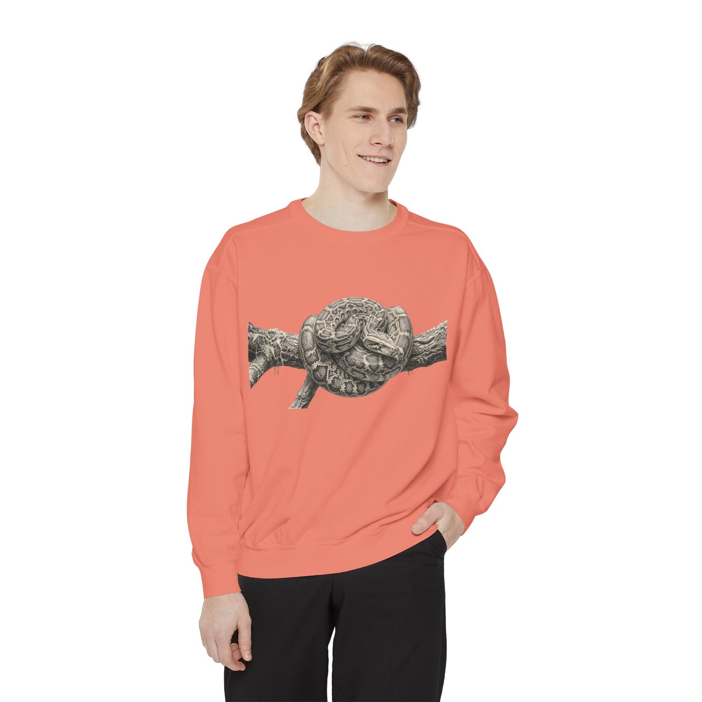 Unisex Garment-Dyed Sweatshirt (Burmese Python)