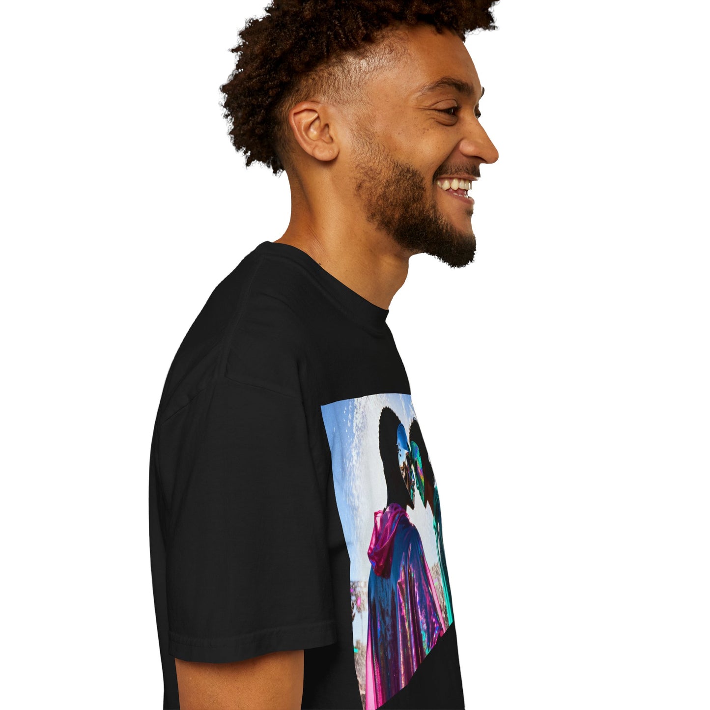 Rave Lovers Graphic T-Shirt — Neon Festival Couple Print