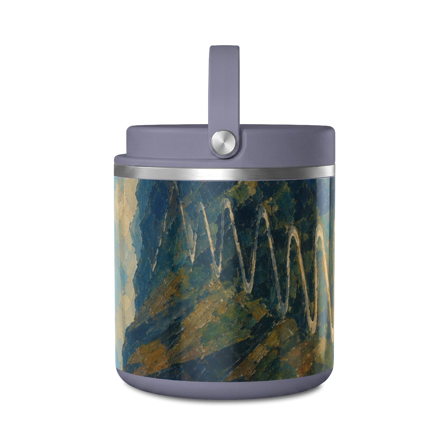 25oz Insulated Food Jar — Abstract Art Ledo road (Burma)