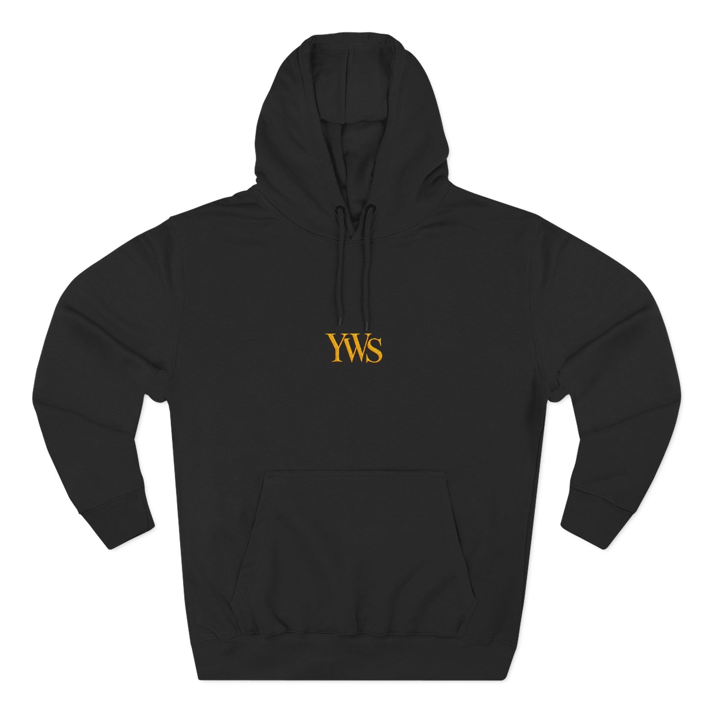 Hoodie — Minimal Gold YWS Monogram Fleece Hoodie