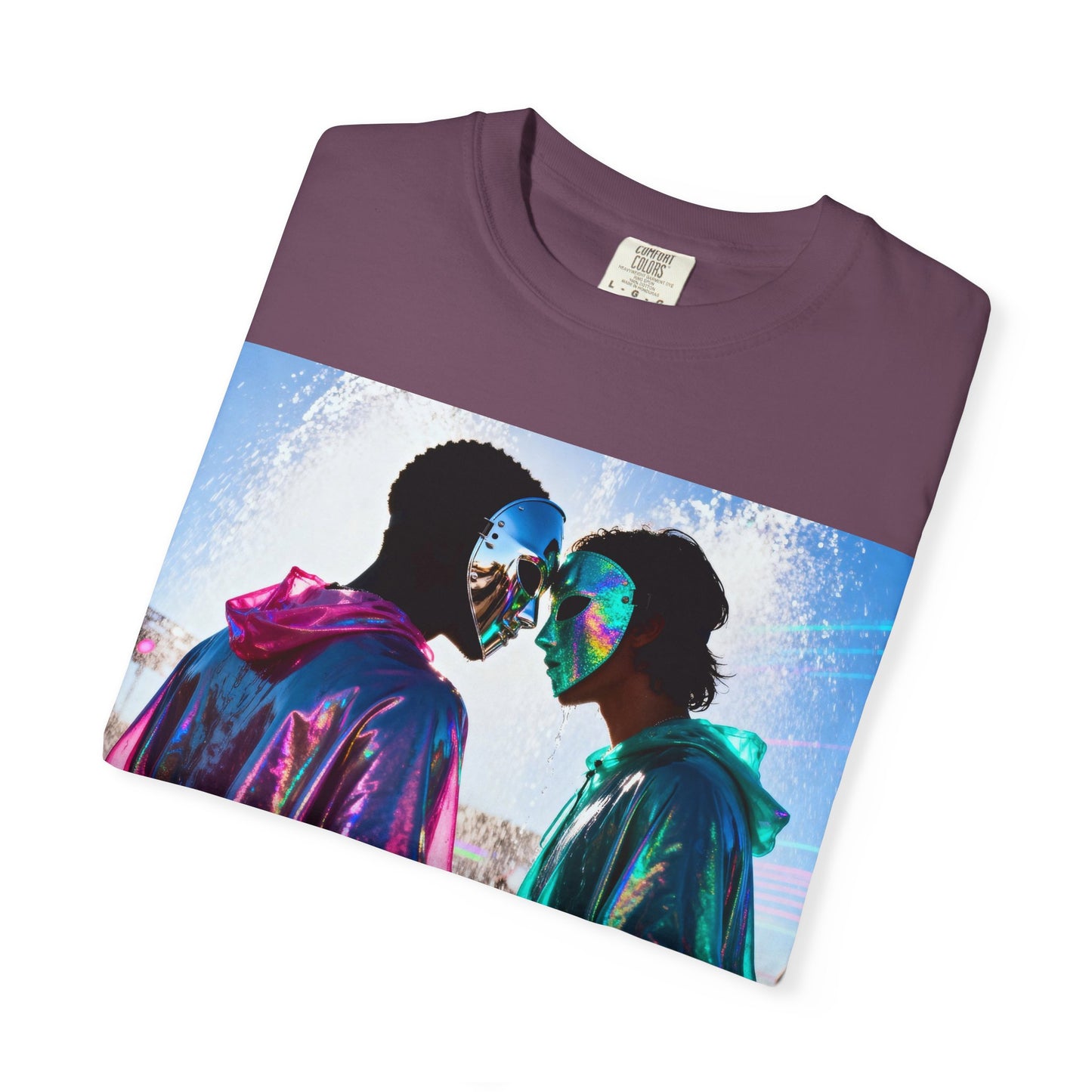 Rave Lovers Graphic T-Shirt — Neon Festival Couple Print