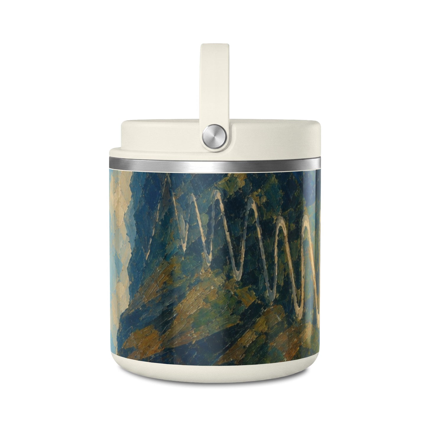 25oz Insulated Food Jar — Abstract Art Ledo road (Burma)