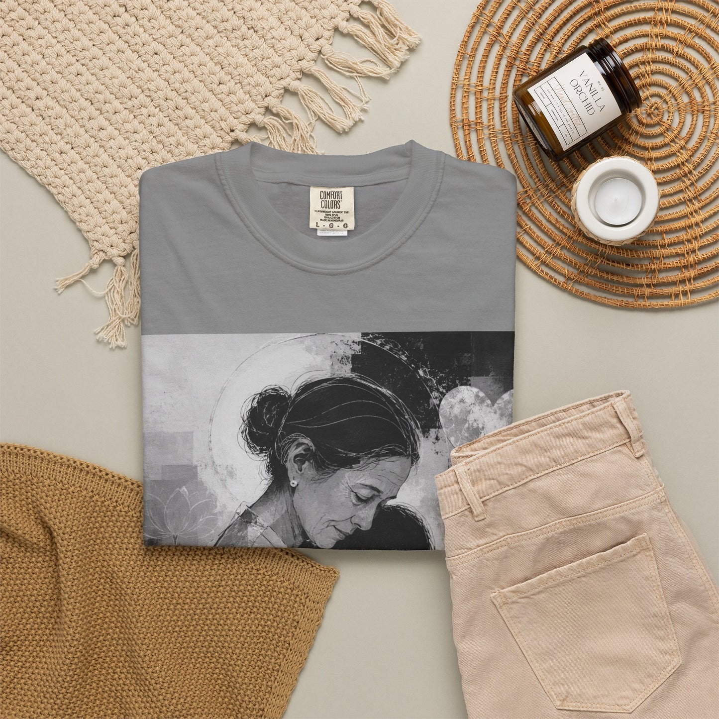 Mother's Day T-Shirt - Vintage Mother & Baby Portrait with "Happy Mother's Day"