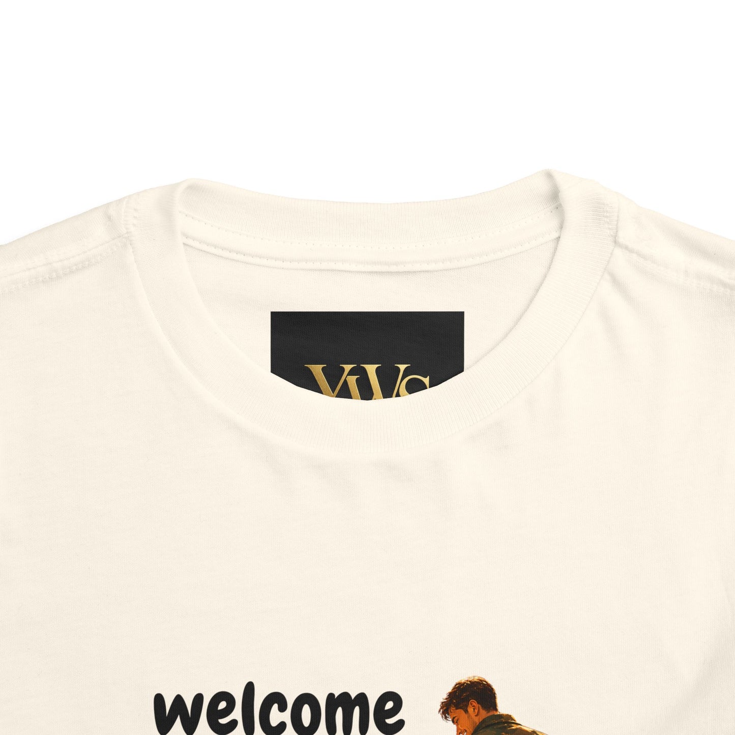 Toddler Tee — "Welcome Little One" Father & Daughter Walk Graphic
