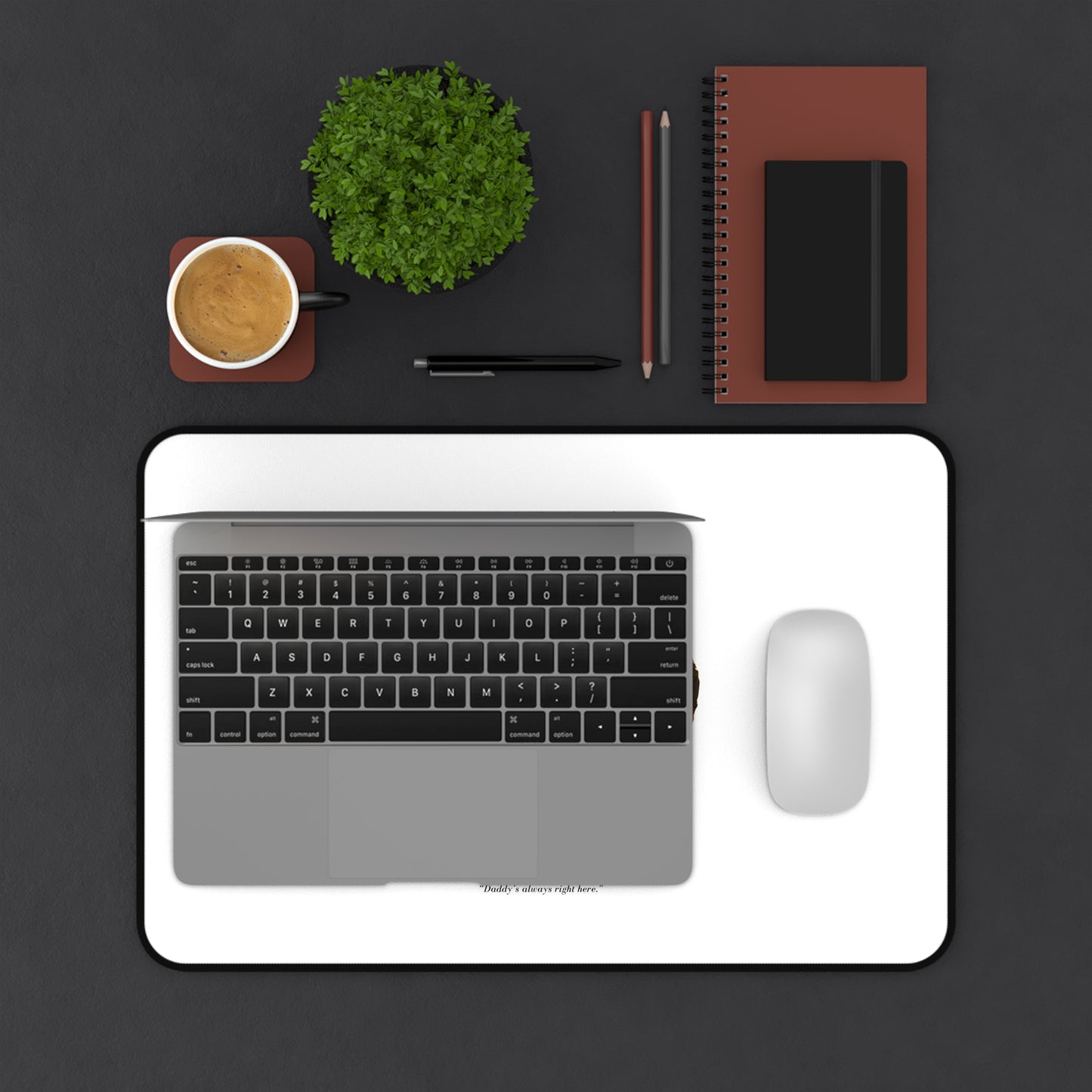 Father’s Day Desk Mat — "Happy Father’s Day" Desk Pad with Father & Daughter Design