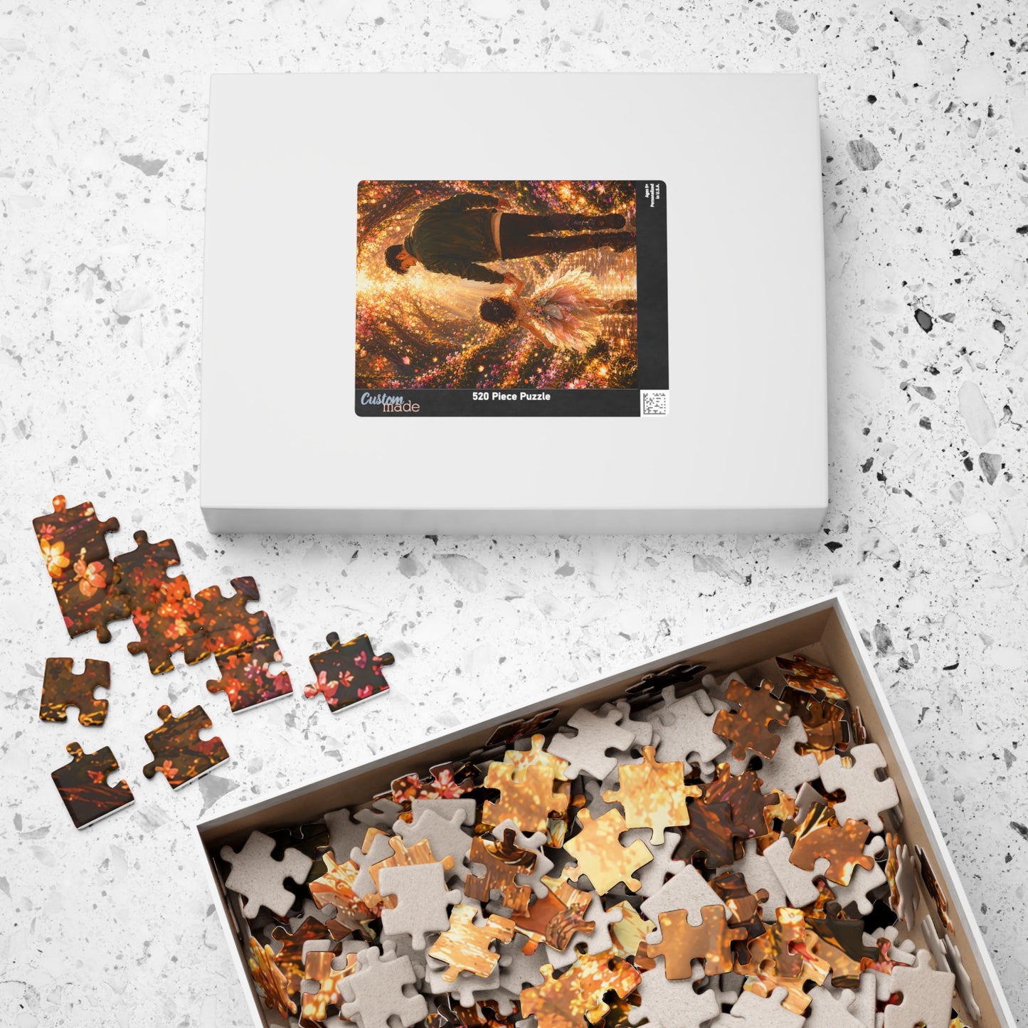 Father and Daughter Stroll Jigsaw Puzzle — Heartwarming Family Scene (110/252/520/1014 pcs)