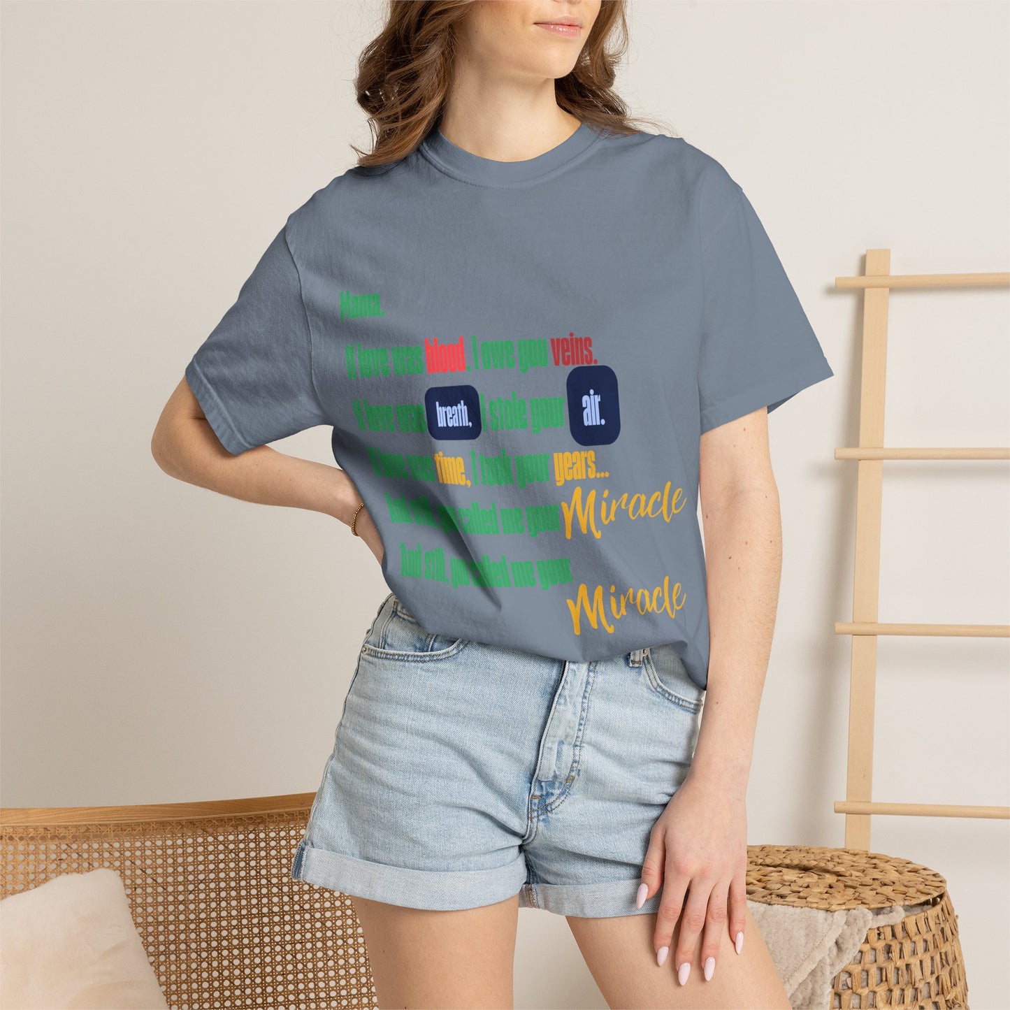 Miracle Loved Text T-Shirt — Inspirational Faith Quote Tee