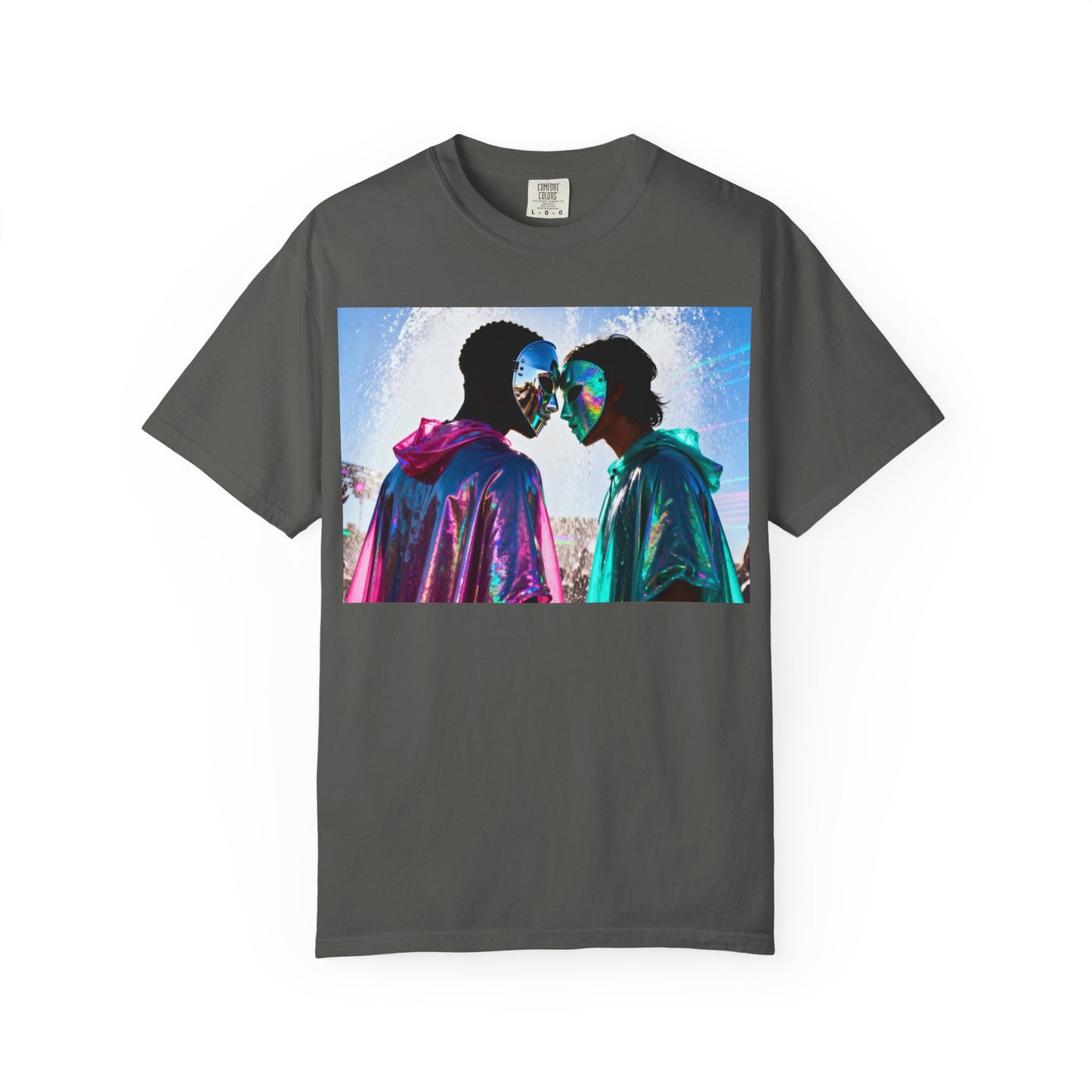 Rave Lovers Graphic T-Shirt — Neon Festival Couple Print
