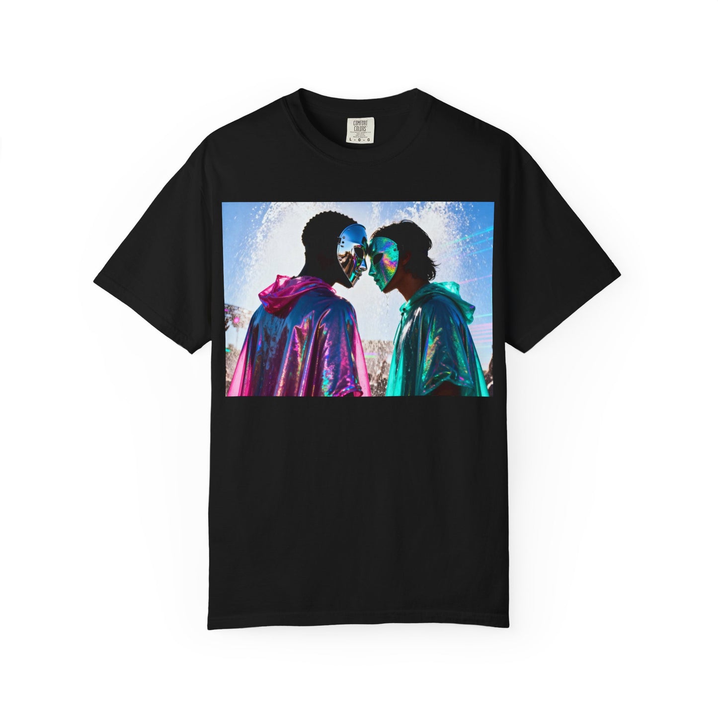 Rave Lovers Graphic T-Shirt — Neon Festival Couple Print