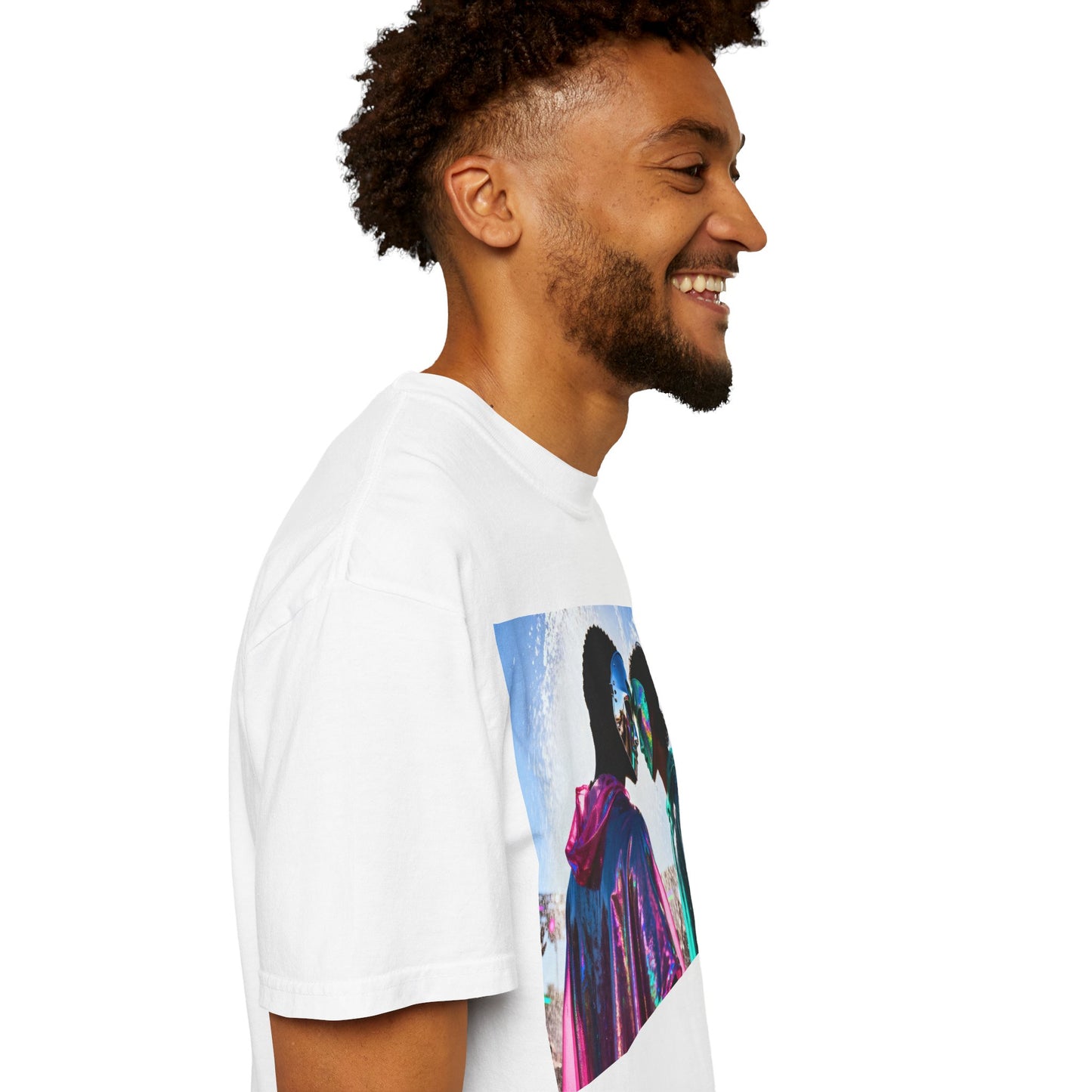 Rave Lovers Graphic T-Shirt — Neon Festival Couple Print