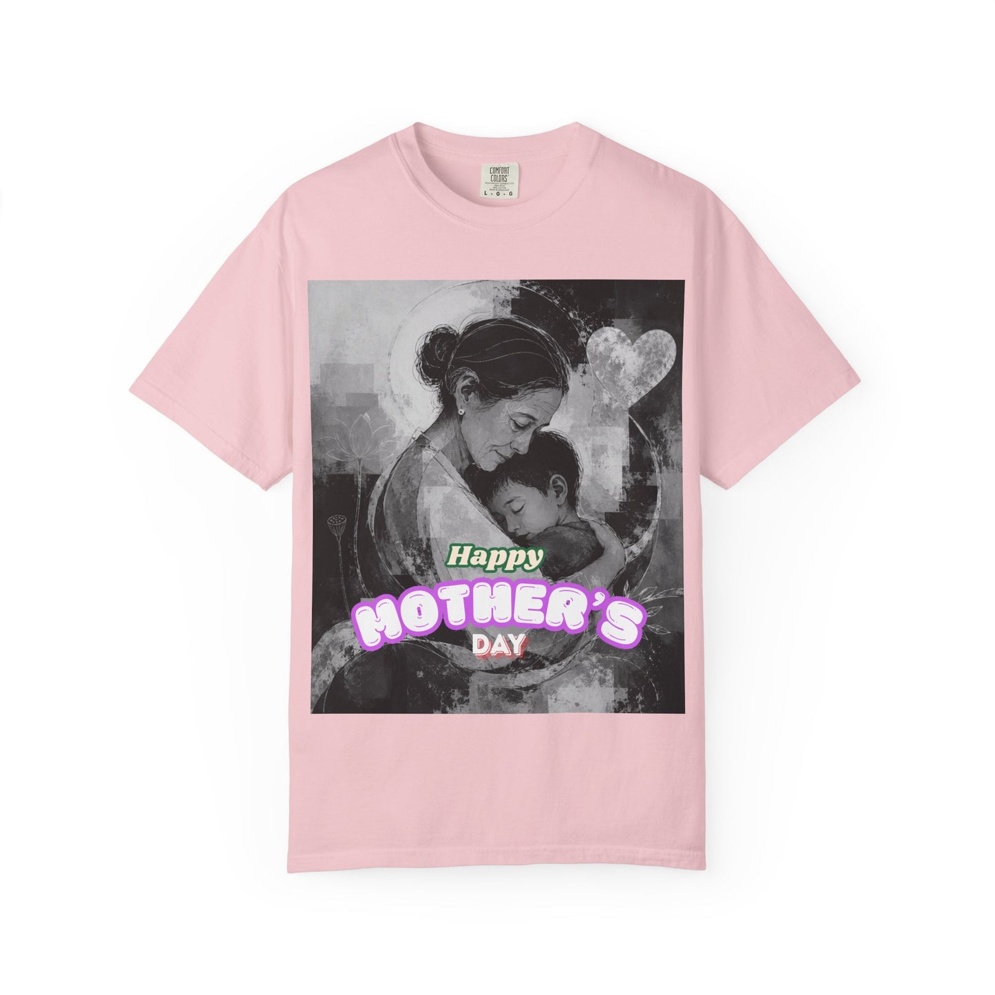 Mother's Day T-Shirt - Vintage Mother & Baby Portrait with "Happy Mother's Day"