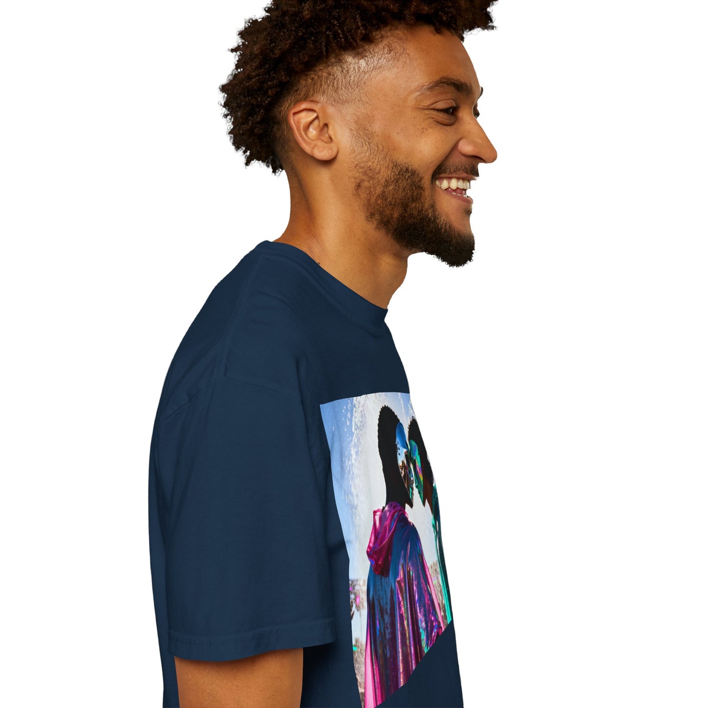 Rave Lovers Graphic T-Shirt — Neon Festival Couple Print