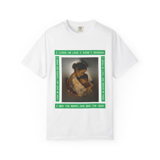 T-Shirt — 'I Lived on Love I Didn’t Deserve' Mother & Child Art Tee