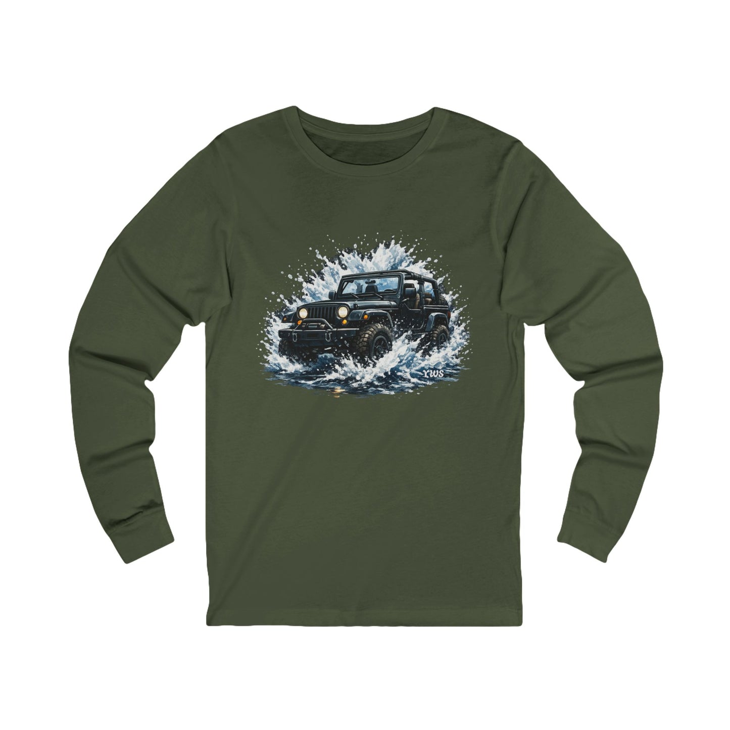 Vintage Off-Road Truck Long Sleeve Tee — Retro 4x4 Splash Graphic