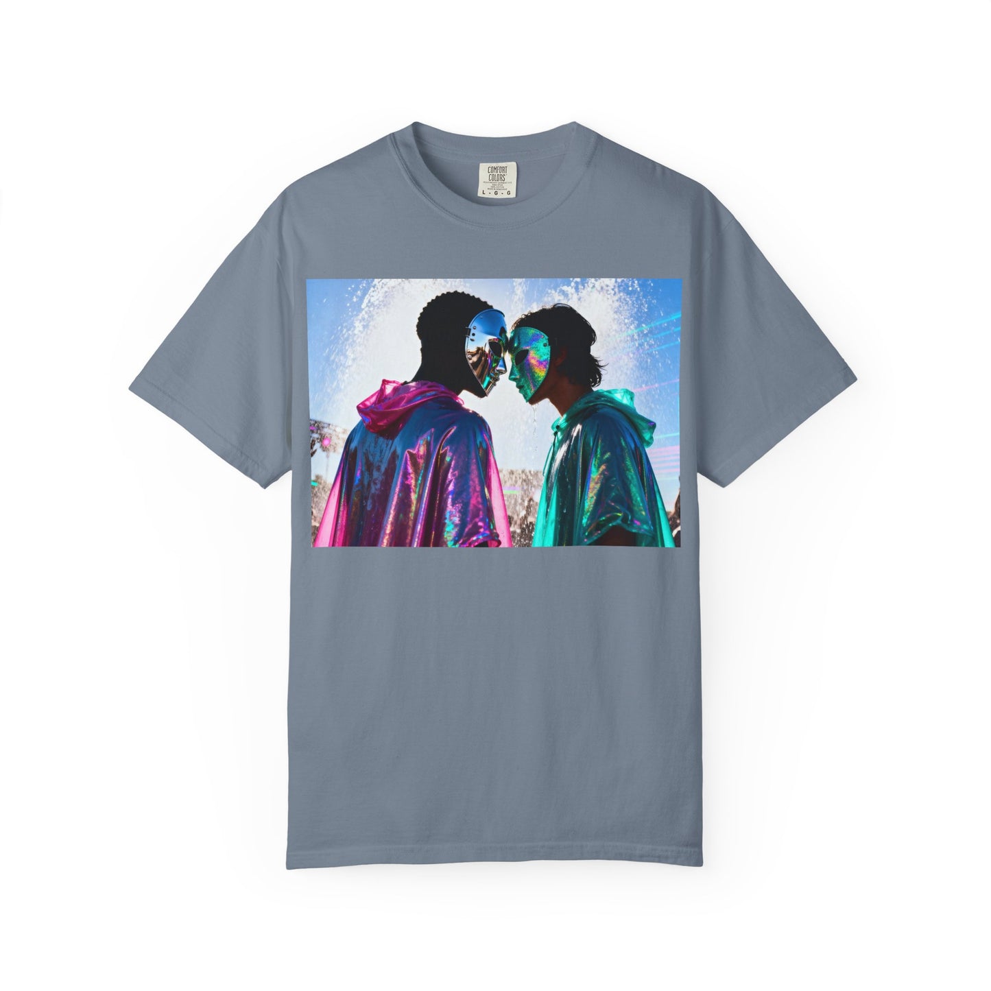 Rave Lovers Graphic T-Shirt — Neon Festival Couple Print